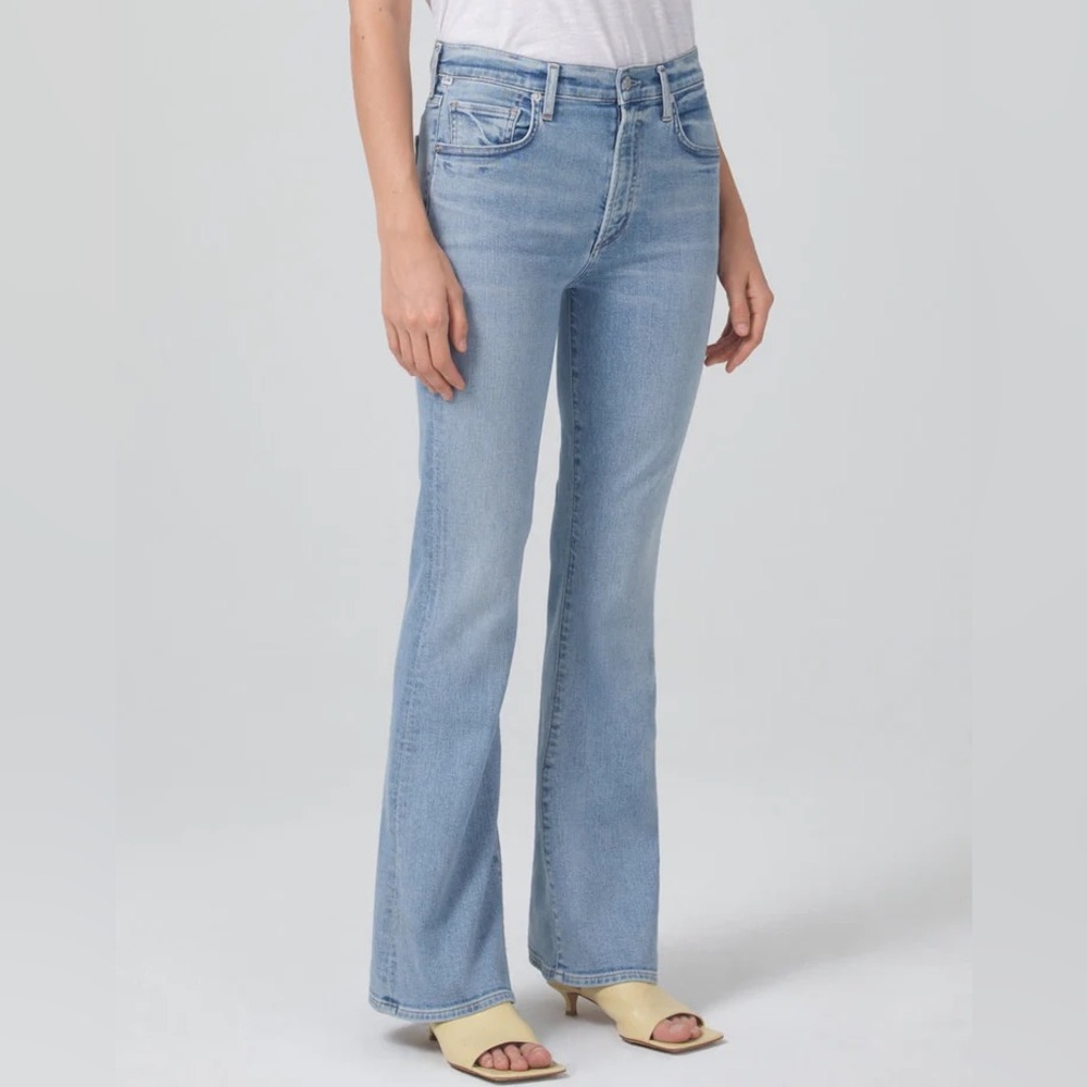 Citizens of Humanity Lilah High Rise Bootcut Flare Light Blue Jeans size 34